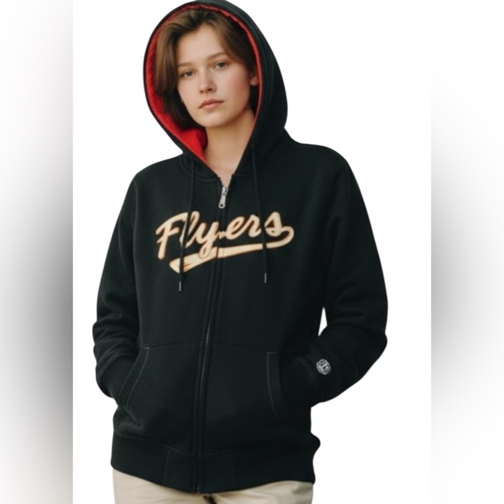 NWTS Philadelphia Flyers Nhl Old Time Hockey Hoodie Sweatshirt, Sz M, authentic - Picture 2 of 10